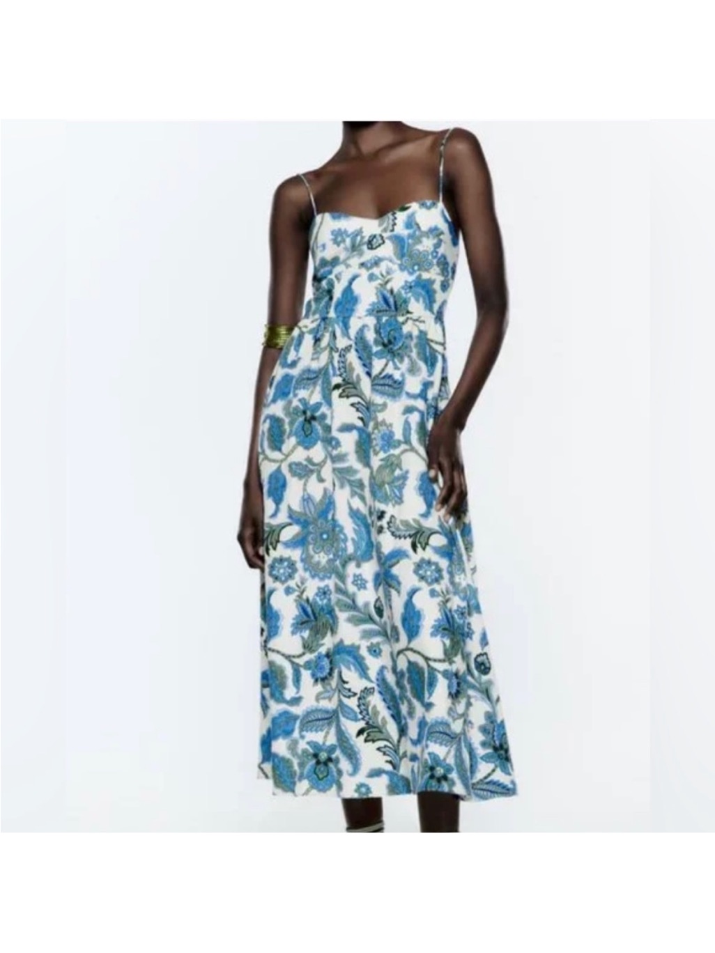 Zara Paisley Printed Linen Bled Dress